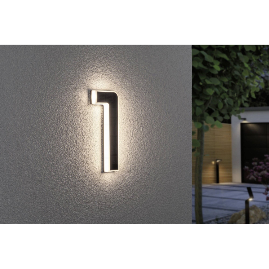 Paulmann 79842 - LED/0,2W IP44 Solcell husnummer 1,2V