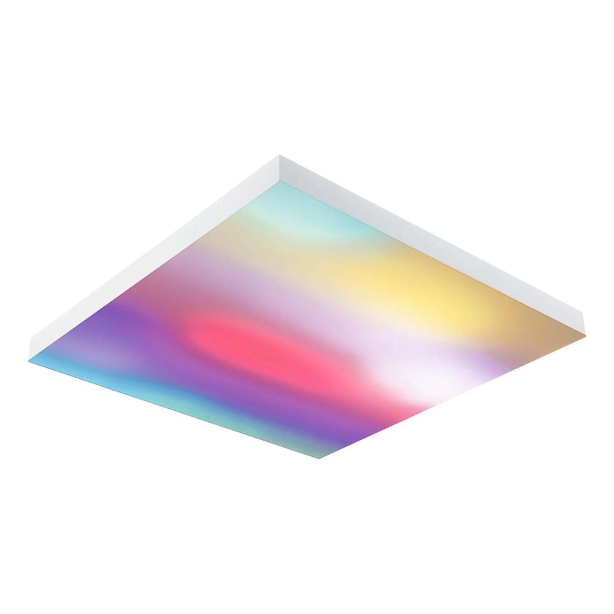 Paulmann 79910 - LED/31W RGBW Dimbart takarmatur LORIA 230V 3000–6500K 59,5x59,5 cm vit + fjärrkontroll