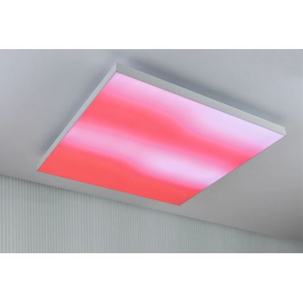 Paulmann 79910 - LED/31W RGBW Dimbart takarmatur LORIA 230V 3000–6500K 59,5x59,5 cm vit + fjärrkontroll