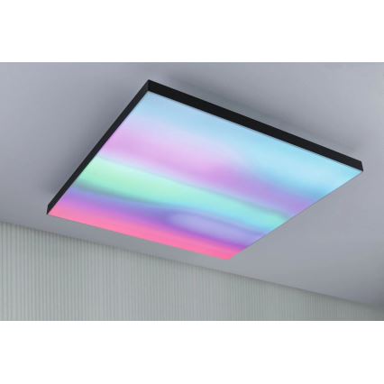 Paulmann 79913 - LED/31W RGBW Dimbart takarmatur LORIA 230V 3000-6500K 59,5x59,5 cm svart + fjärrkontroll