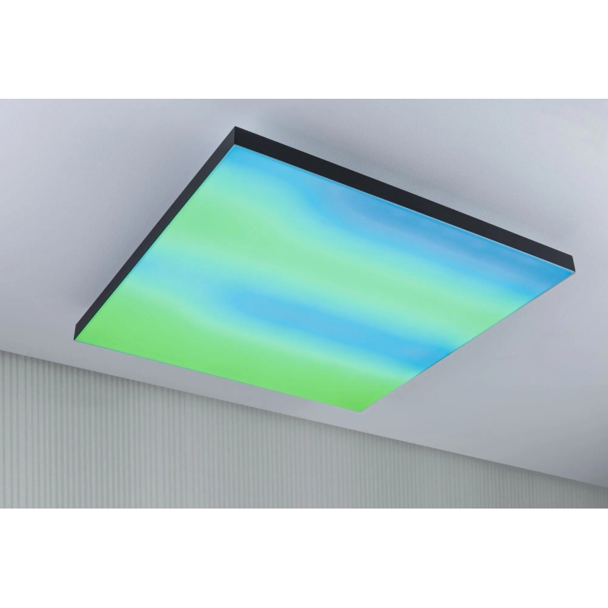 Paulmann 79913 - LED/31W RGBW Dimbart takarmatur LORIA 230V 3000-6500K 59,5x59,5 cm svart + fjärrkontroll