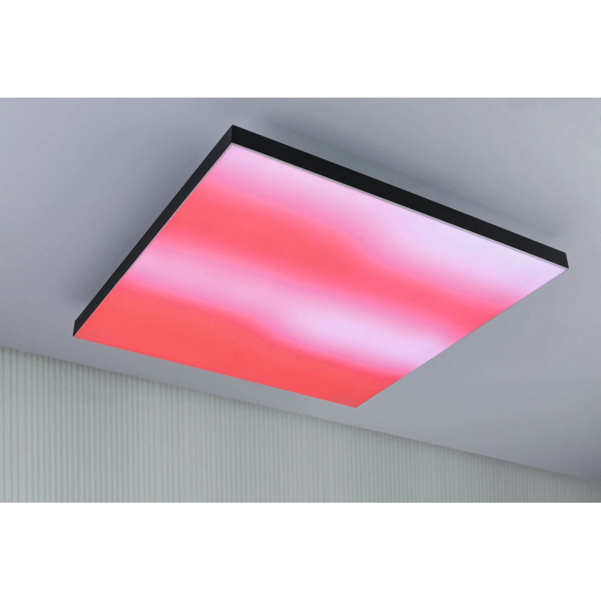 Paulmann 79913 - LED/31W RGBW Dimbart takarmatur LORIA 230V 3000-6500K 59,5x59,5 cm svart + fjärrkontroll