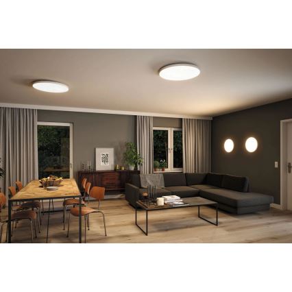 Paulmann 79929 - LED/22W RGBW Dimmbar taklampa LORIA 230V Ø 40 cm vit