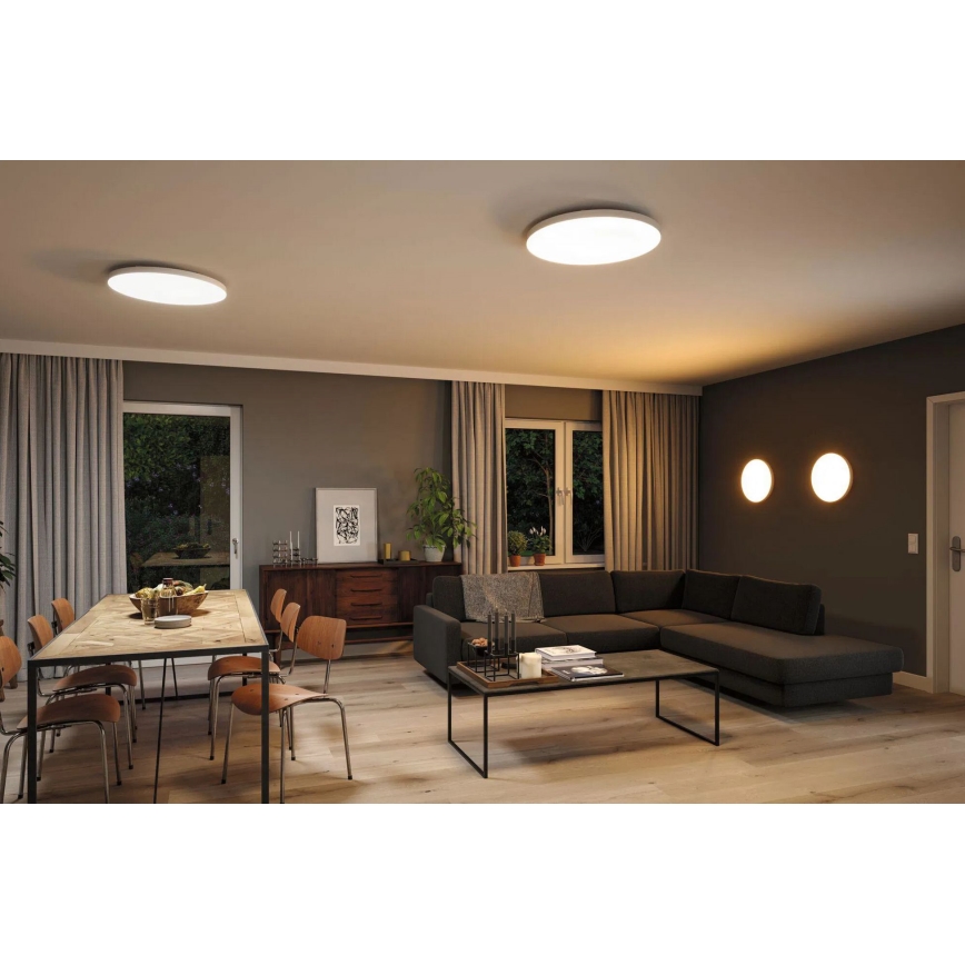 Paulmann 79929 - LED/22W RGBW Dimmbar taklampa LORIA 230V Ø 40 cm vit