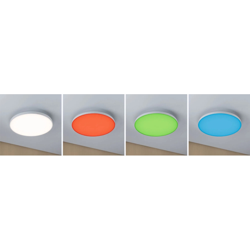 Paulmann 79929 - LED/22W RGBW Dimmbar taklampa LORIA 230V Ø 40 cm vit