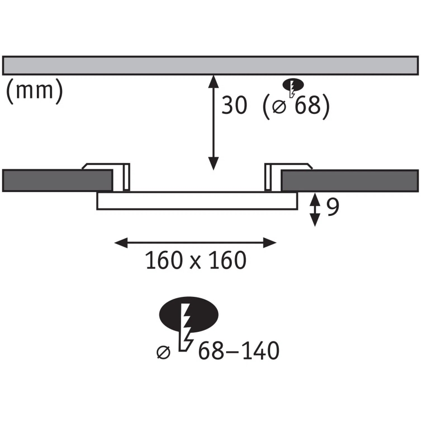 Paulmann 79954 - LED/12W IP44 Dimbar infälld badrumsarmatur VARIFIT 230V
