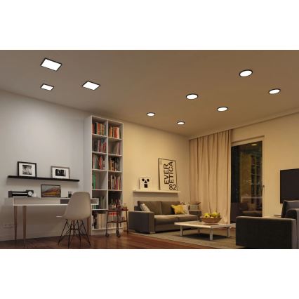 Paulmann 79967 - LED/16W IP44 Dimbart infälld badrumsarmatur AREO 230V 23x23 cm svart