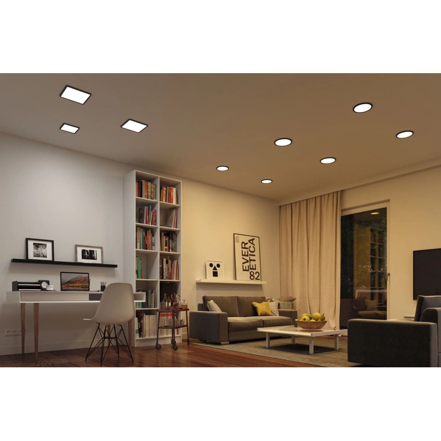 Paulmann 79967 - LED/16W IP44 Dimbart infälld badrumsarmatur AREO 230V 23x23 cm svart