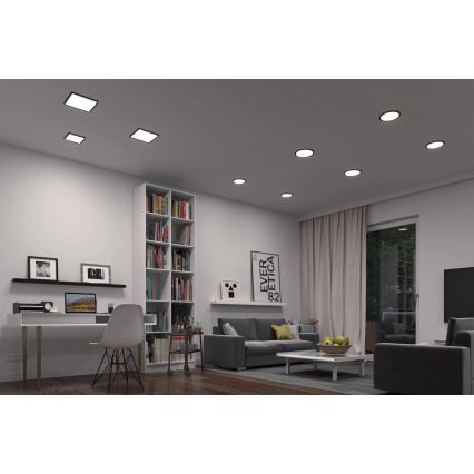 Paulmann 79967 - LED/16W IP44 Dimbart infälld badrumsarmatur AREO 230V 23x23 cm svart