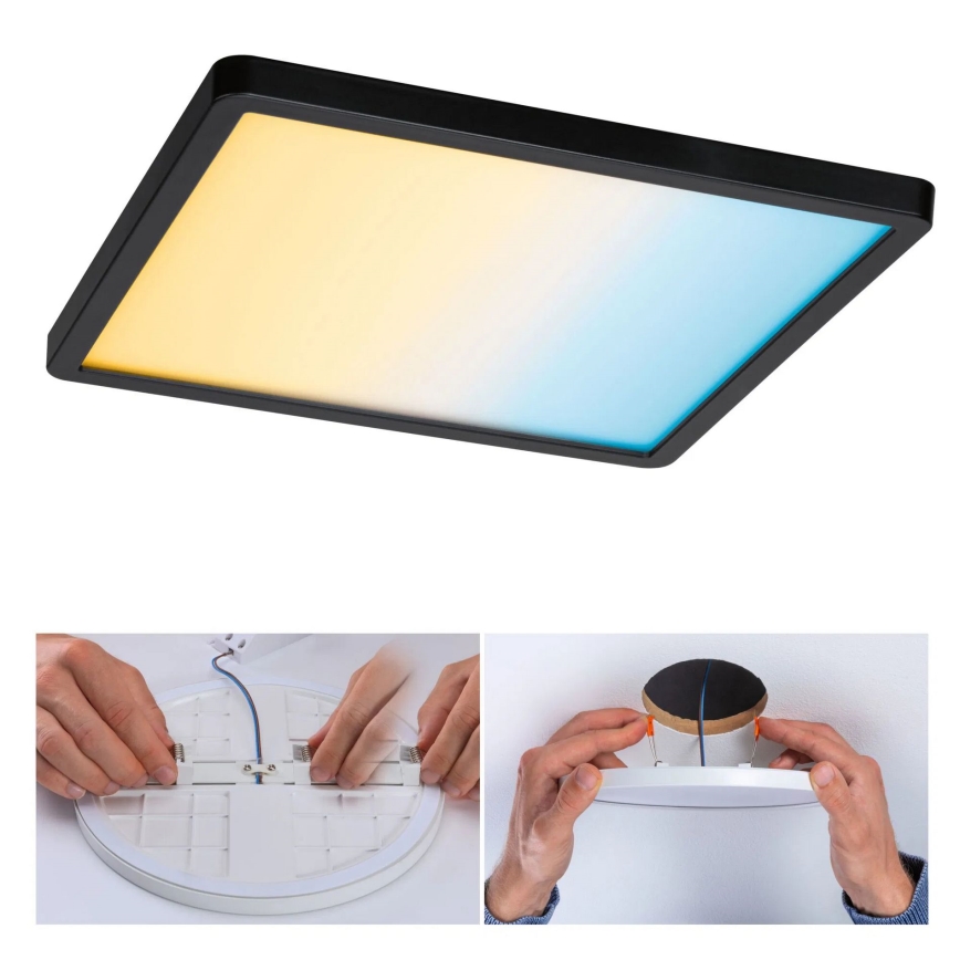 Paulmann 79967 - LED/16W IP44 Dimbart infälld badrumsarmatur AREO 230V 23x23 cm svart