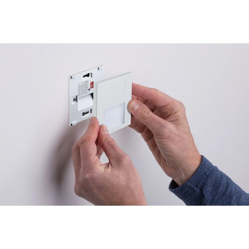 Paulmann 80002 - LED/1W Trappbelysning med sensor TSARO 230V Lead/vit