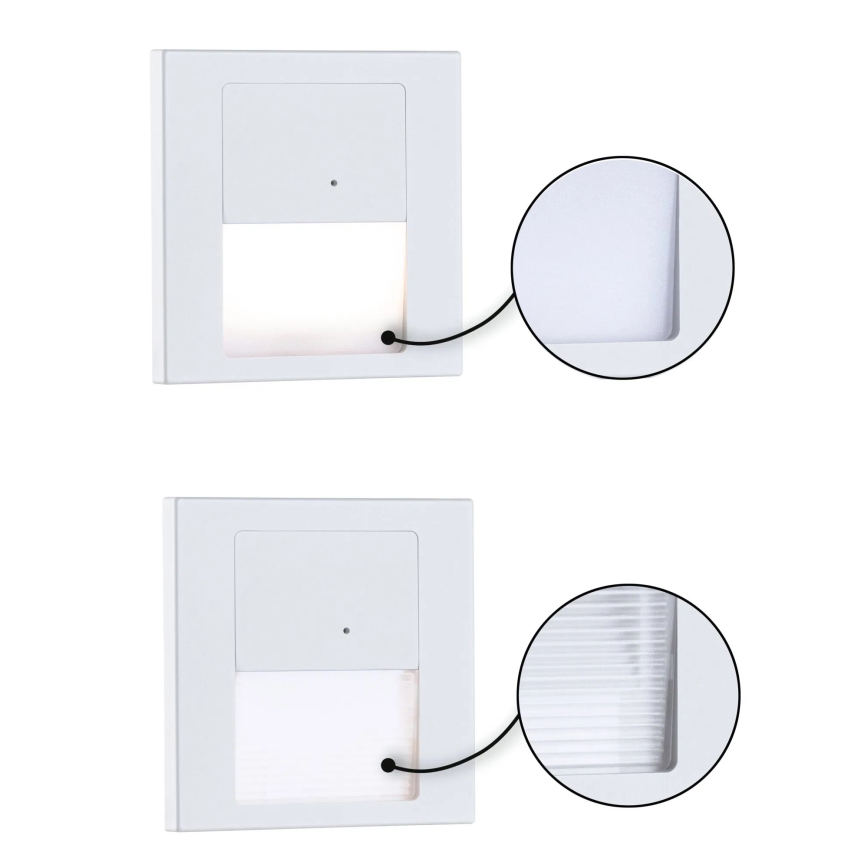 Paulmann 80002 - LED/1W Trappbelysning med sensor TSARO 230V Lead/vit