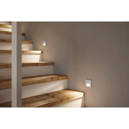 Paulmann 80003 - LED/1W Trappbelysning med sensor TSARO 230V Lead/matt krom