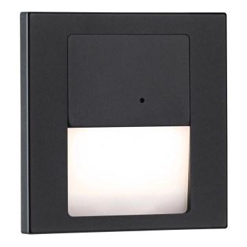 Paulmann 80004 - LED/1W Trappbelysning med sensor TSARO 230V Lead/svart