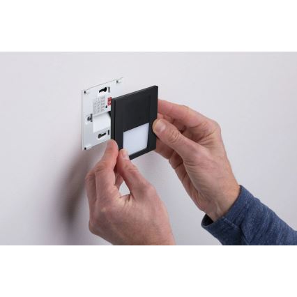 Paulmann 80004 - LED/1W Trappbelysning med sensor TSARO 230V Lead/svart