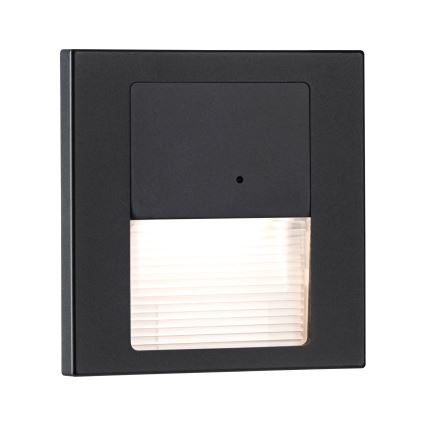 Paulmann 80004 - LED/1W Trappbelysning med sensor TSARO 230V Lead/svart
