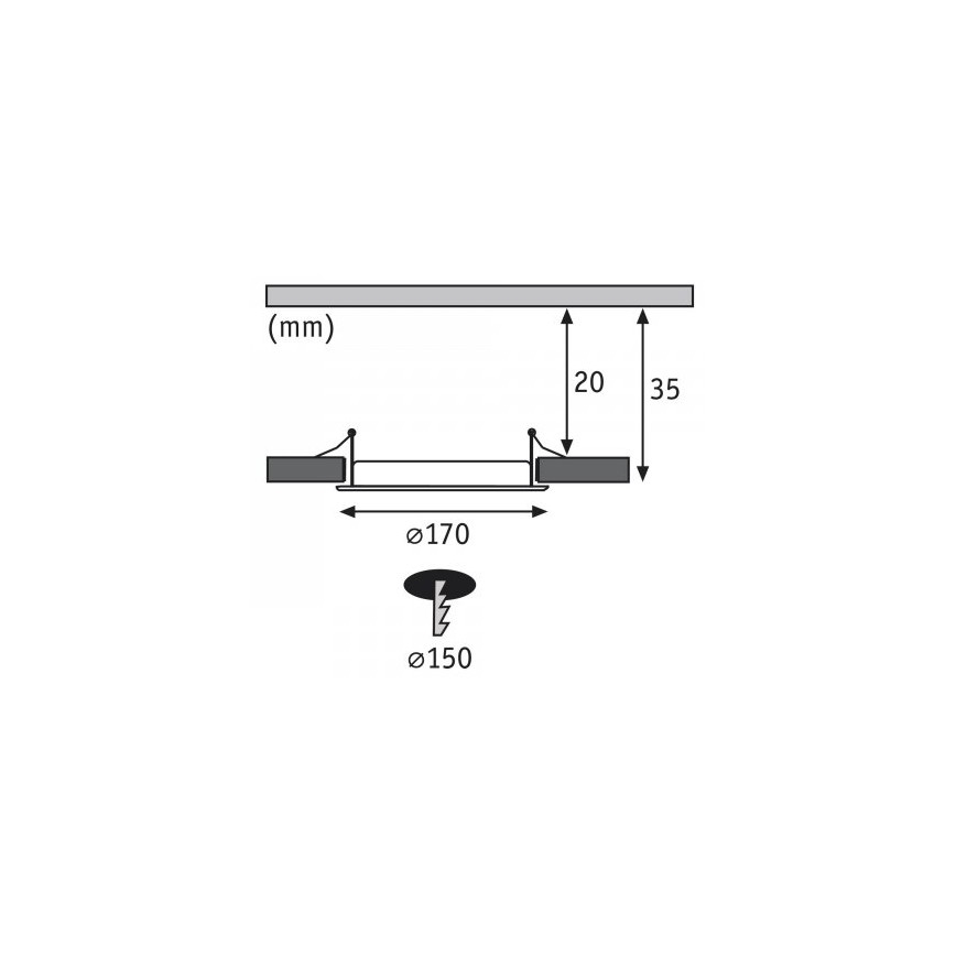 Paulmann 92062 - LED/12W IP44 Badrum Hängande Takbelysning QUAL 230V 2700K