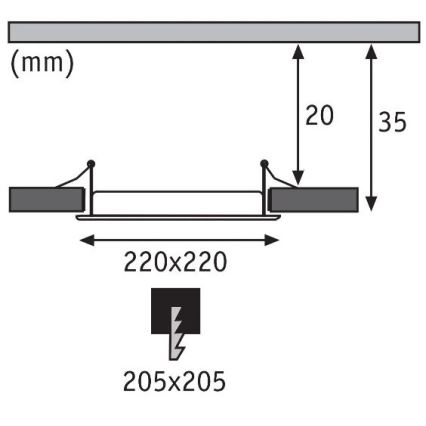 Paulmann 92066 - LED/18W IP44 Badrum infälld lampa 230V
