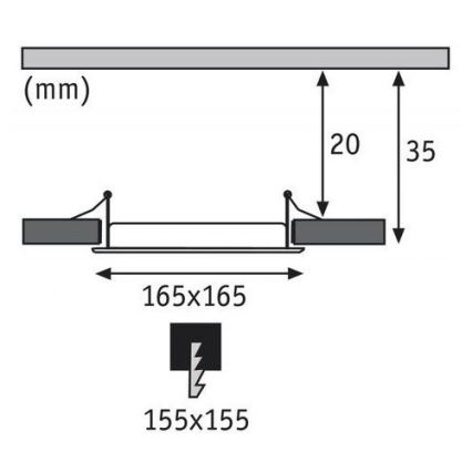 Paulmann 92077 - LED/12W IP44 Badrum Hängande Takbelysning QUAL 230V 4000K