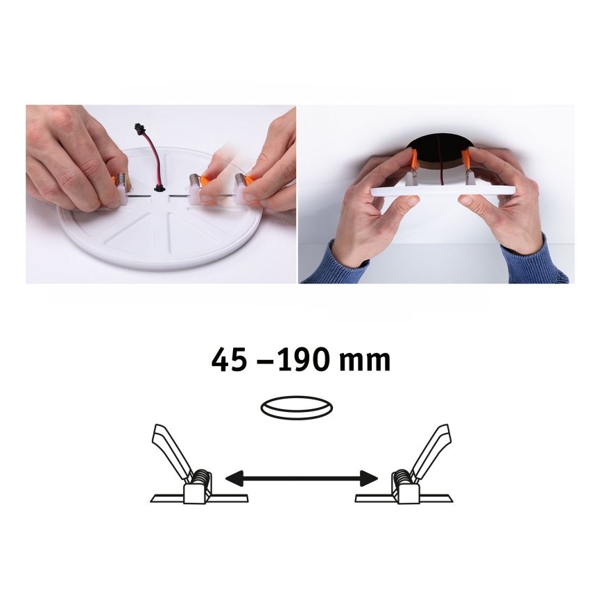Paulmann 92392 - LED/17,5W IP44 infälld Badrumbelysning VARIFIT 230V
