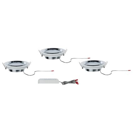 Paulmann 92693 - SET 3xLED/8W Dimbar infälld belysning PREMIUM LINE 230/