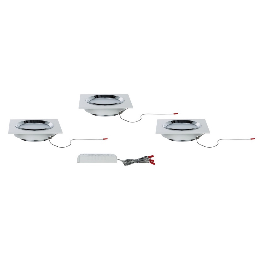 Paulmann 92695 - KIT 3xLED/8W Ljusreglerad upphängd taklampa DICE 230V