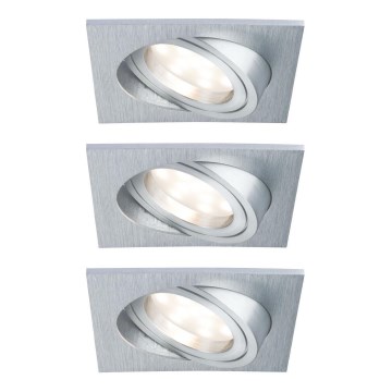 Paulmann 92799 - KIT 3x LED/6,8W IP23 Badrum infälld lampa COIN 230V