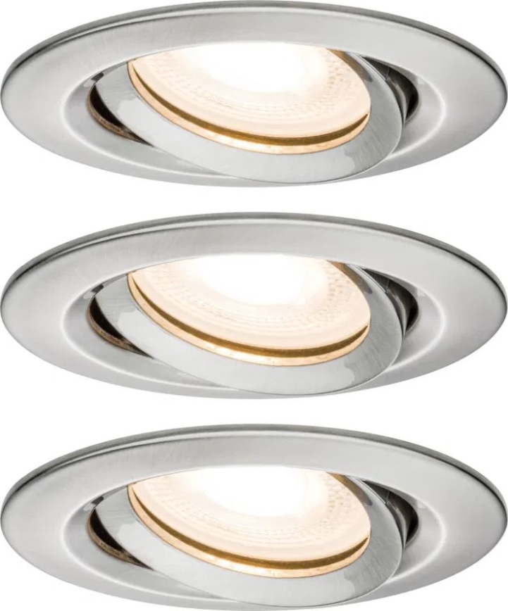 Paulmann 92900 - SET 3xGU10/7W IP65 Dimbart badrumsinfällt takarmatur NOVA 230V