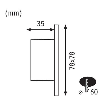 Paulmann 92922 - LED/1,7W Trappljus stav 230V