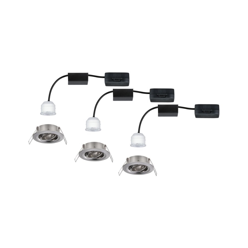 Paulmann 92973 - KIT 3xLED/4,2W IP23 Dimbar badrumsbelysning COIN 230V
