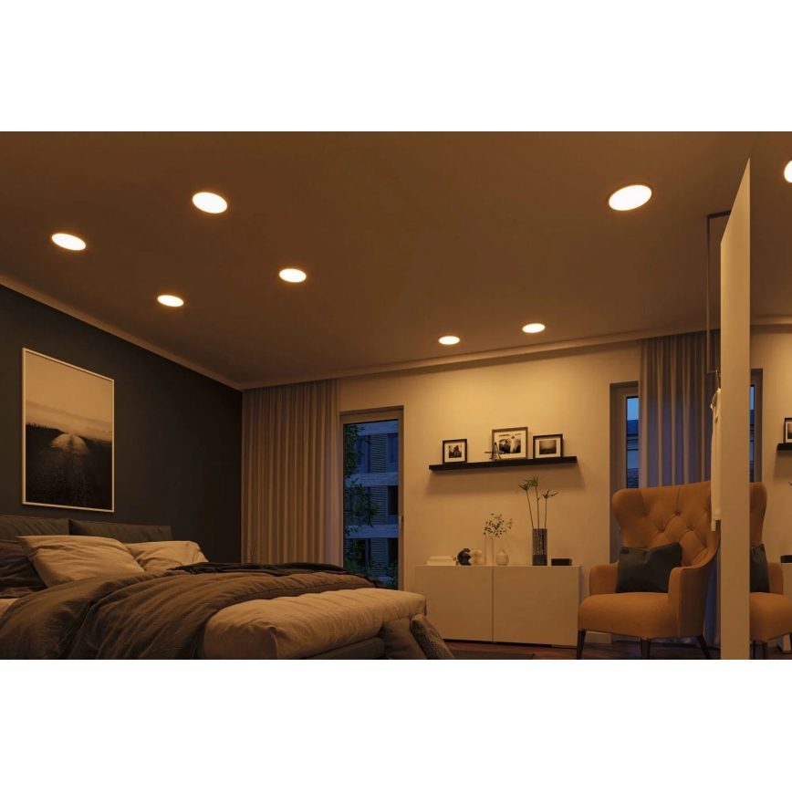 Paulmann 92992 - LED/16W IP44 Infälld armatur för badrum AREO 230V 2000/3000/4000K Ø 23 cm matt krom