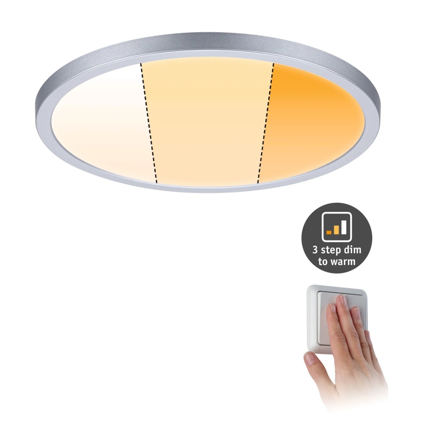 Paulmann 92992 - LED/16W IP44 Infälld armatur för badrum AREO 230V 2000/3000/4000K Ø 23 cm matt krom