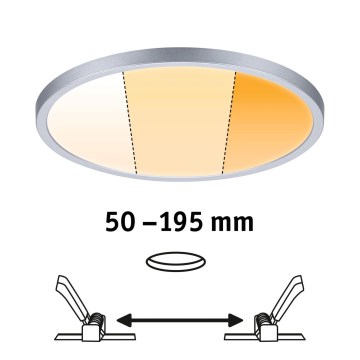 Paulmann 92992 - LED/16W IP44 Infälld armatur för badrum AREO 230V 2000/3000/4000K Ø 23 cm matt krom