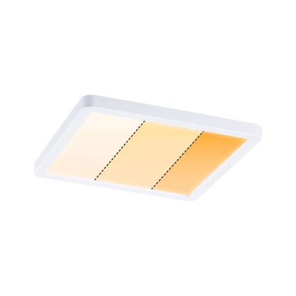 Paulmann 92993 - LED/13W IP44 infälld badrumsarmatur AREO 230V 2000/3000/4000K 17,5x17,5 cm vit