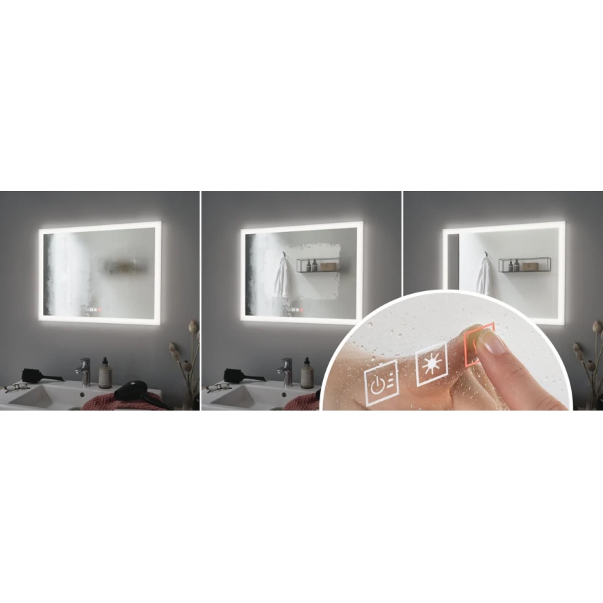 Paulmann 93013 - LED/22W IP44 Ljusreglerad badrum uppvärmd spegel med en bakgrundsbelyst 230V  2700/4000/6500K