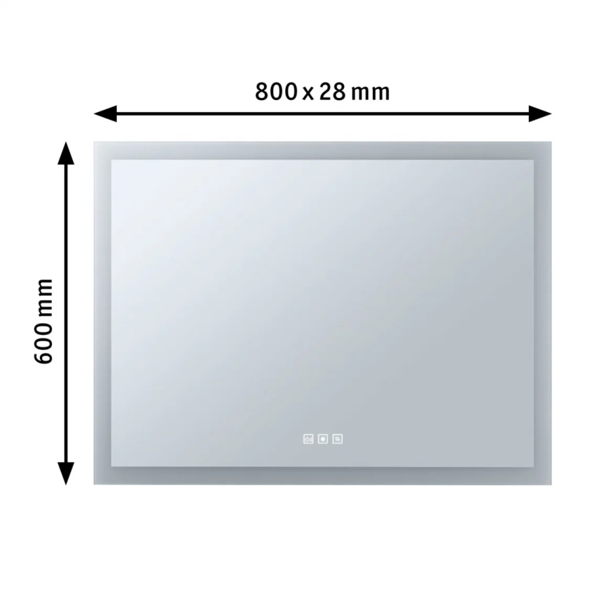 Paulmann 93013 - LED/22W IP44 Ljusreglerad badrum uppvärmd spegel med en bakgrundsbelyst 230V  2700/4000/6500K