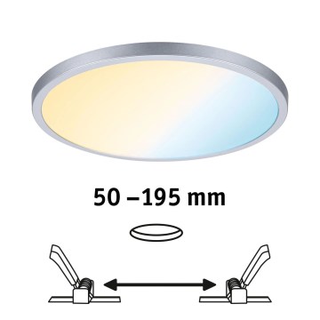 Paulmann 93046 - LED/16W IP44 Dimmbar infälld takarmatur för badrum AREO 230V 3000-6500K Ø 23 cm matt krom