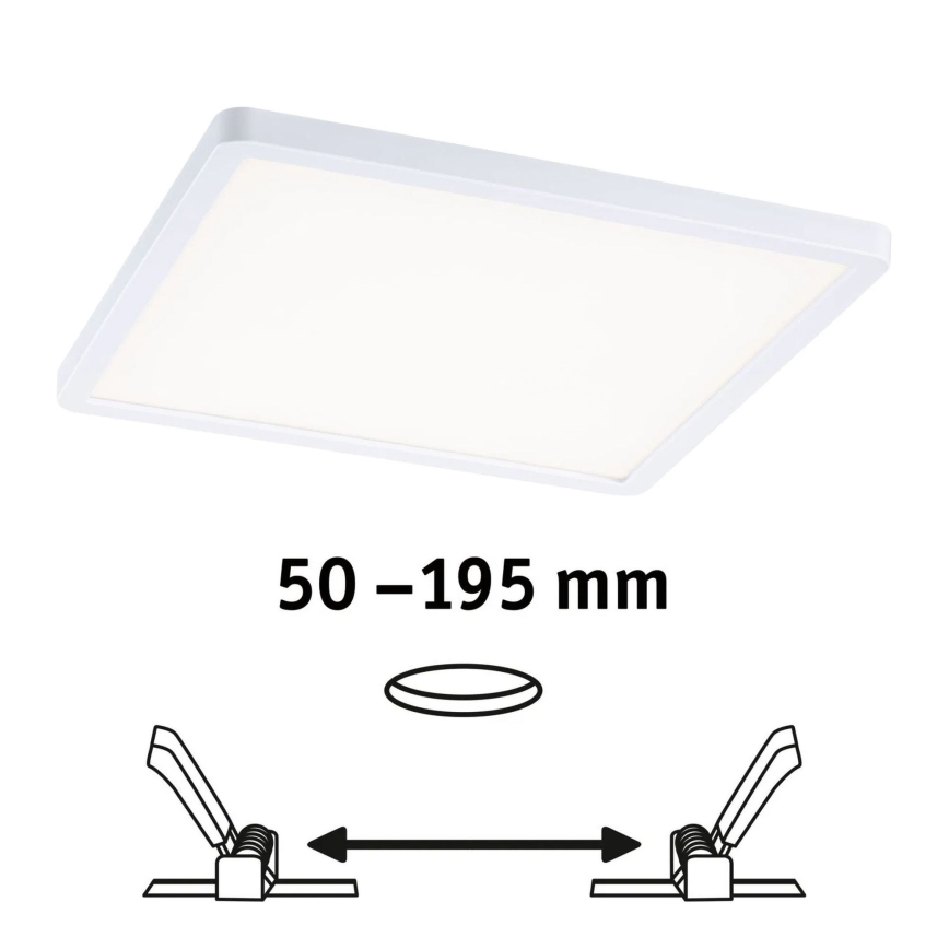 Paulmann 93060 - LED/16W IP44 Dimbar infälld badrumsarmatur AREO 230V 23x23 cm vit