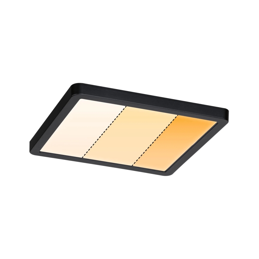 Paulmann 93101 - LED/13W IP44 Infälld takarmatur för badrum AREO 230V 2000/3000/4000K 17,5x17,5 cm svart