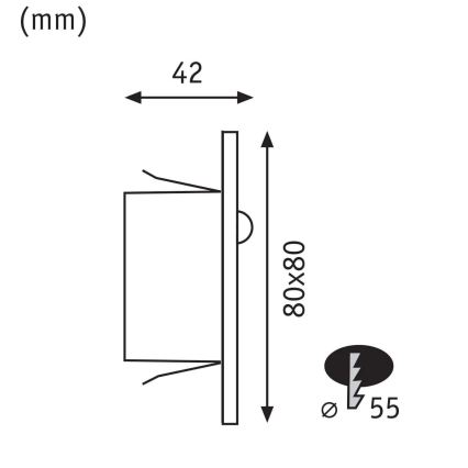 Paulmann 93133 - LED/1,2W Trappbelysning med sensor EDGE 230V vit