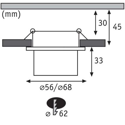 Paulmann 93379 - KIT 3xLED/6W IP44 Ljusreglerad hängande badrumslampa GIL 230V
