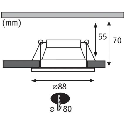 Paulmann 93403 - LED/6,5W IP44 Dimbar badrumsbelysning COLE 230V