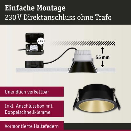 Paulmann 93404 - SADA 3xLED/6,5W IP44 Ljusreglerad bathroom upphängd taklampa COLE 230V
