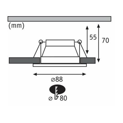 Paulmann 93410 - KIT 3xLED/6,5W IP44 Ljusreglerad bathroom upphängd taklampa COLE 230V