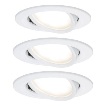 Paulmann 93449 - KIT 3xLED/6,5W IP23 Badrum infälld lampa NOVA 230V