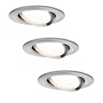Paulmann 93607 - SET 3x LED GU10/7W IP23 Dimbar badrumsbelysning NOVA 230V