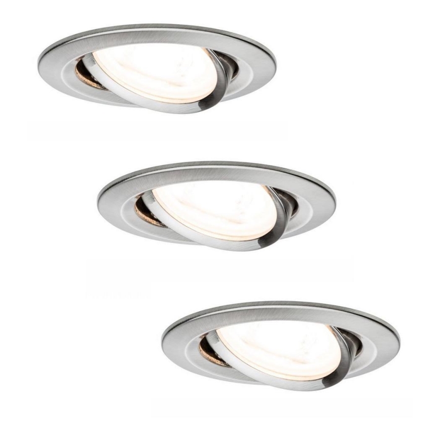 Paulmann 93607 - SET 3x LED GU10/7W IP23 Dimbar badrumsbelysning NOVA 230V