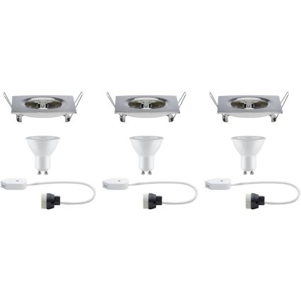 Paulmann 93615 - KIT 3x LED/7W IP44 Ljusreglerad hängande badrumslampa 230V