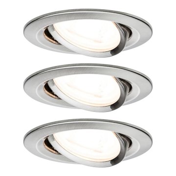 Paulmann 93652 - KIT 3x LED GU10/6,1W IP23 Badrum infälld lampa 230V