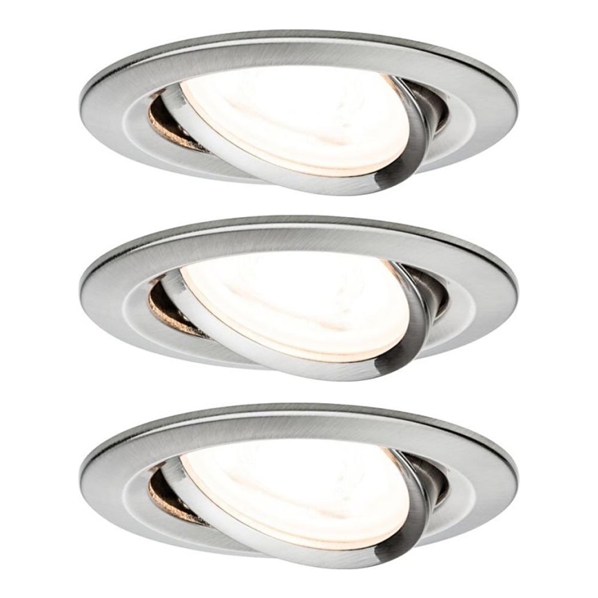 Paulmann 93652 - KIT 3x LED GU10/6,1W IP23 Badrum infälld lampa 230V